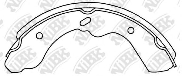 NiBK FN3408 Brake Shoe Set